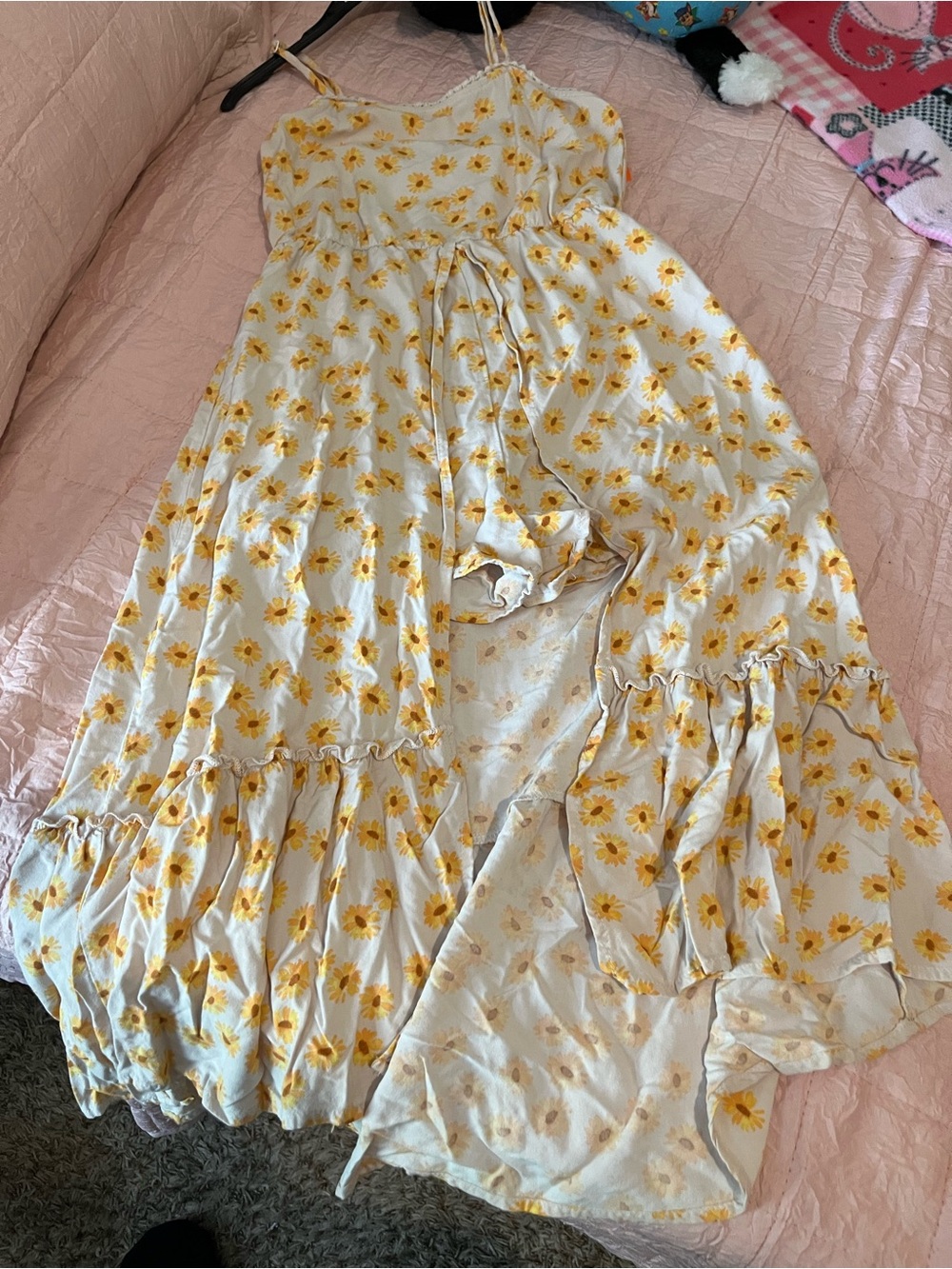 Yellow Daisy romper Sun Dress